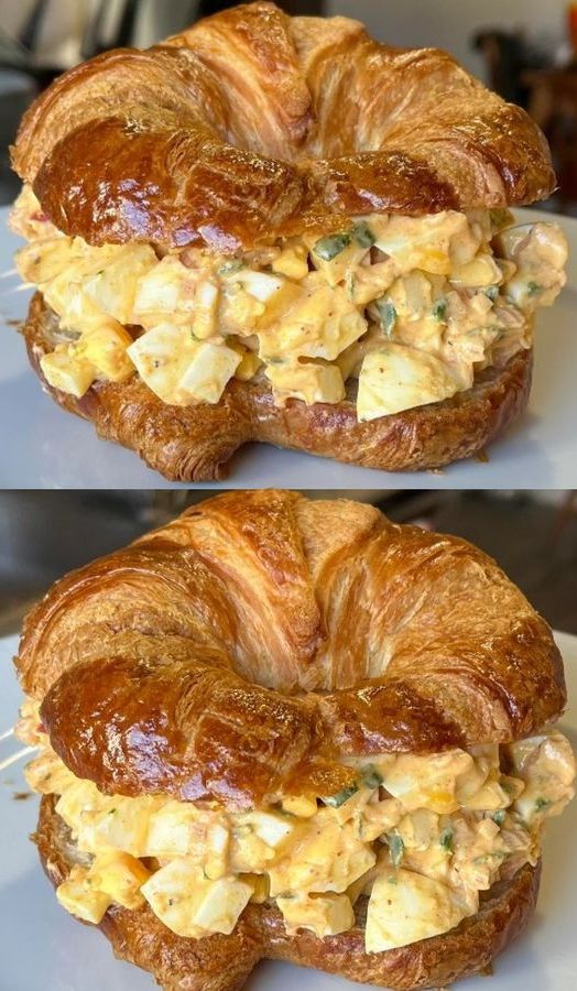 Egg Salad Croissant Sandwich