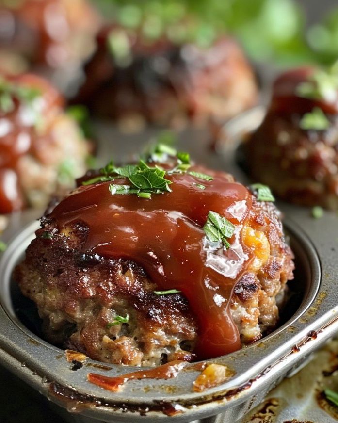 Cheesy Stuffed Meatloaf Bites