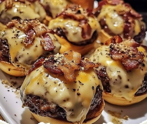 Garlic Parmesan Bacon Cheeseburger Bombs