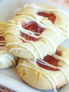 Strawberry thumbprint cookies