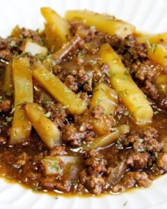 Ground beef and potato stew