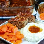 Meatloaf with a tomato beef sauce