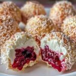 Cream cheese and jam dessert balls