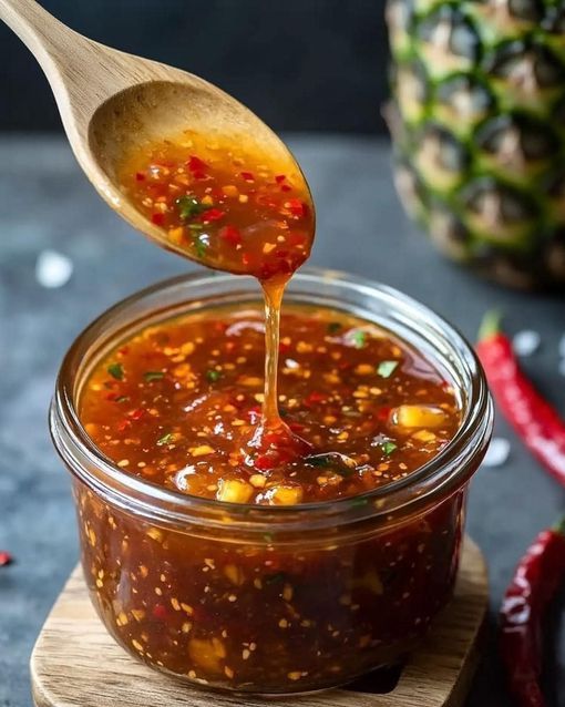 Sweet and spicy pineapple chili sauce