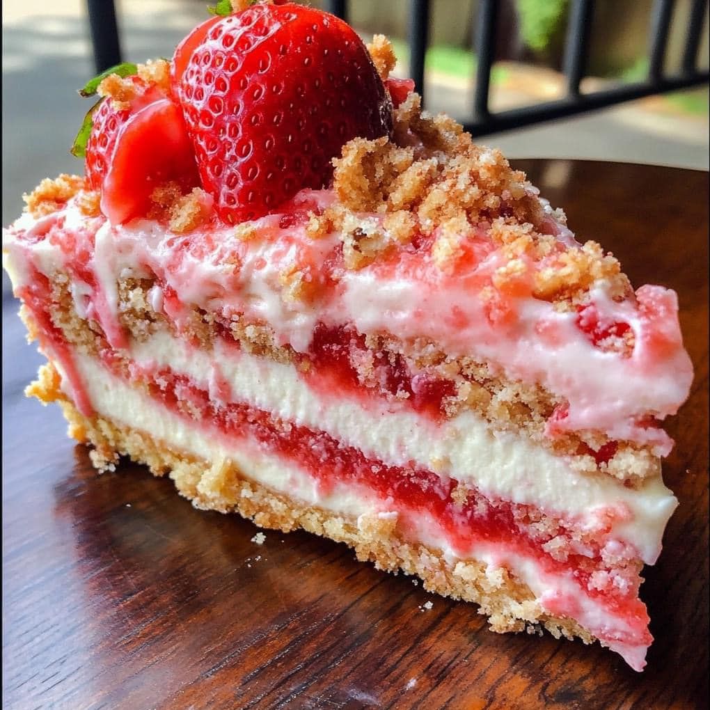 Strawberry Cheesecake Crumble Cake