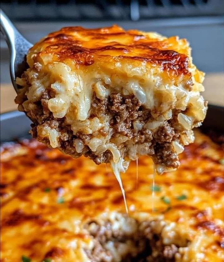 Cheesy Beef and Rice Casserole