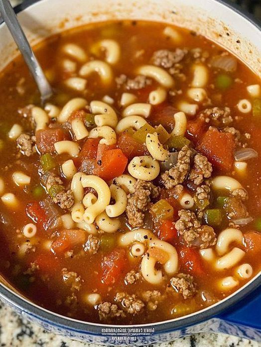 Beef Macaroni Soup