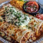 Beef burrito enchiladas