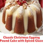 Classic Christmas Eggnog Pound Cake with Spiced Glaze