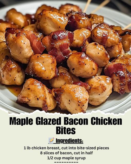 Maple Glazed Bacon Chicken Bites