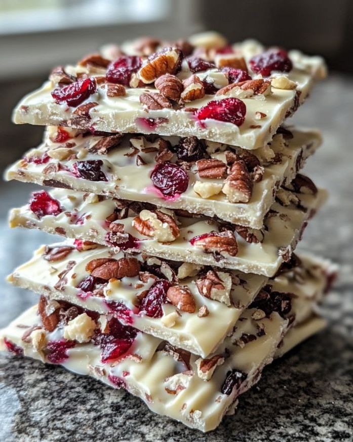 White Chocolate Cranberry Nut Bark