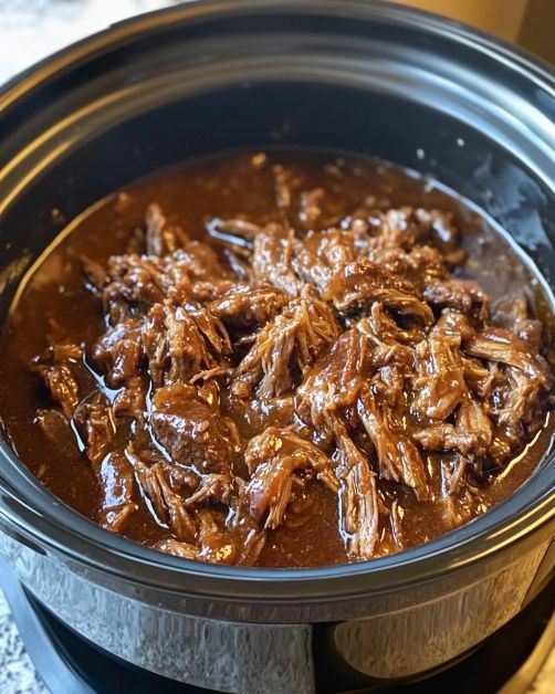 Slow cooker pulled beef