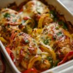 Baked Chicken with Peppers and Cheese