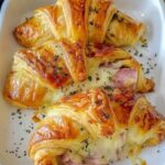 Ham and cheese croissants