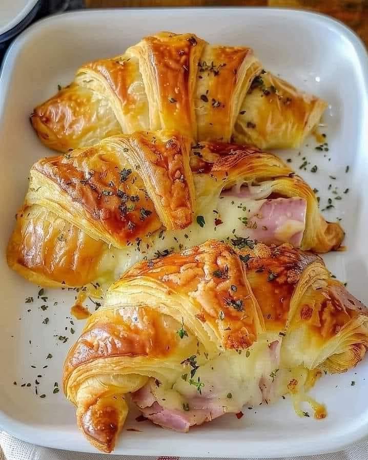 Ham and cheese croissants