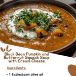 Pumpkin and Butternut Squash Soup with Cream Cheese