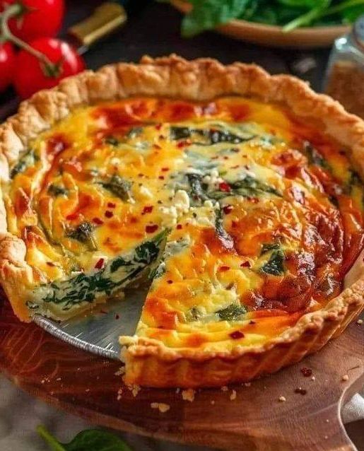 spinach and cheese quiche