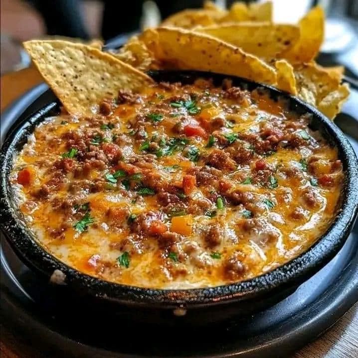 Cheesy Beef Queso Dip - My Recipes