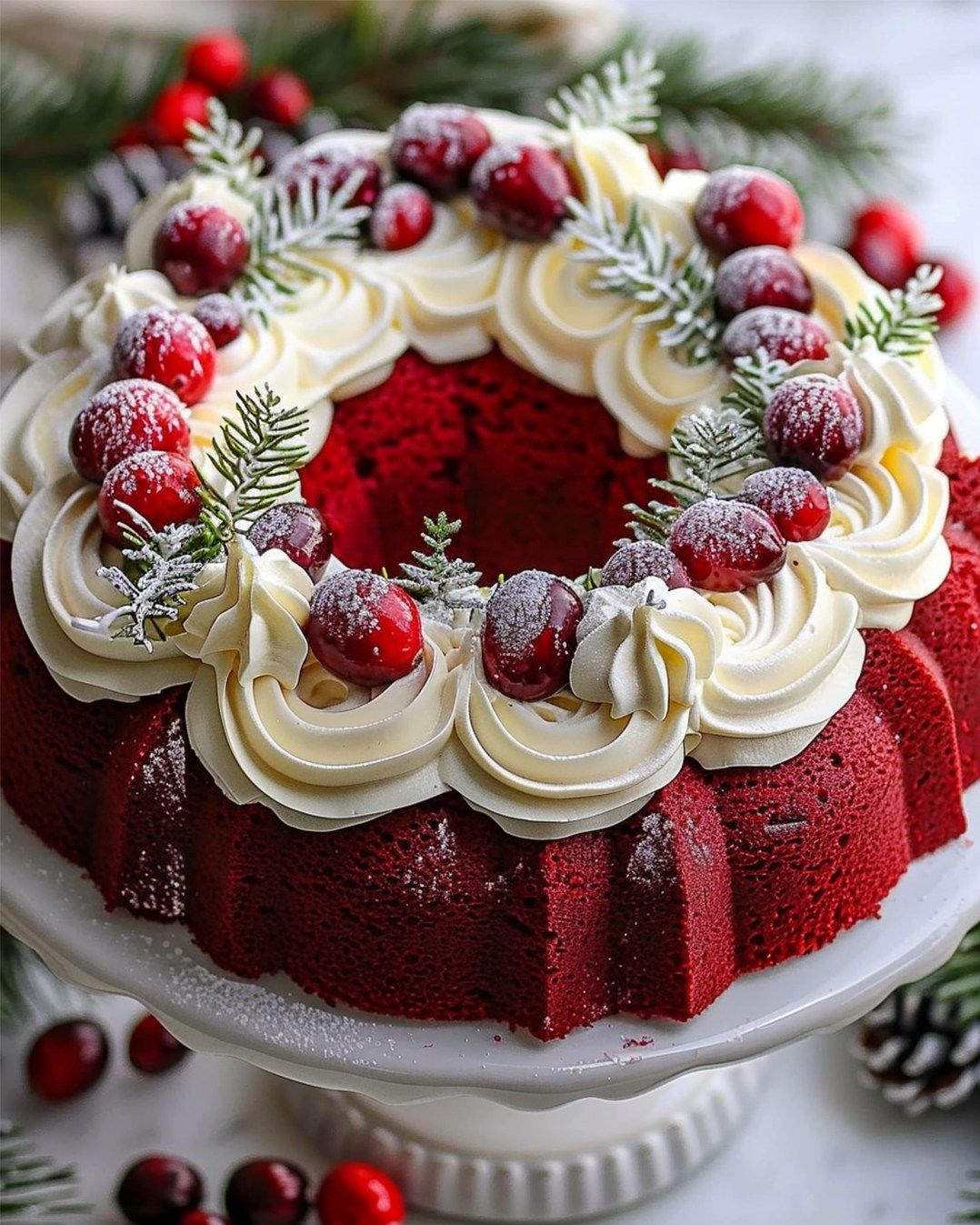 Red Velvet Wreath Cake