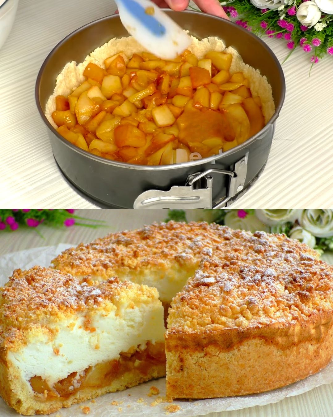 Apple Pie with Soufflé Cream