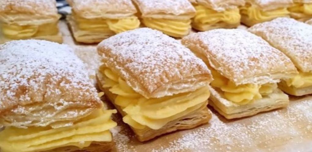 Quick Puff Pastry with Vanilla Cream