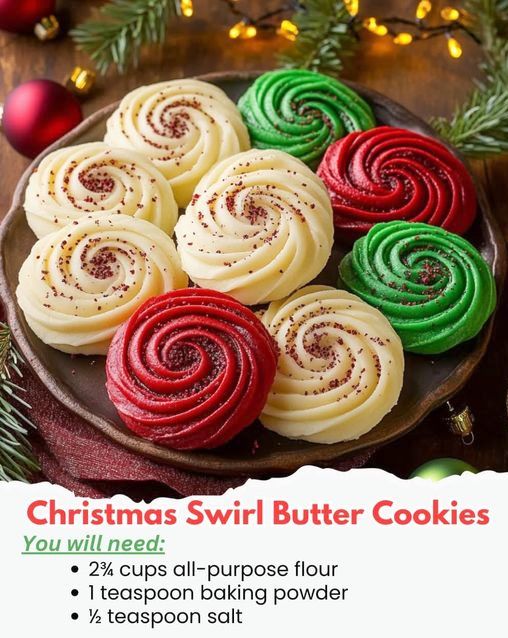 Christmas Swirl Butter Cookies