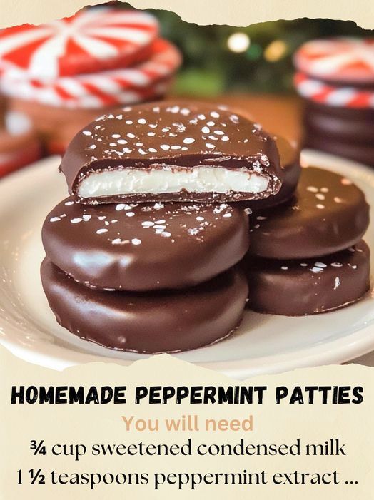 Homemade peppermint patties