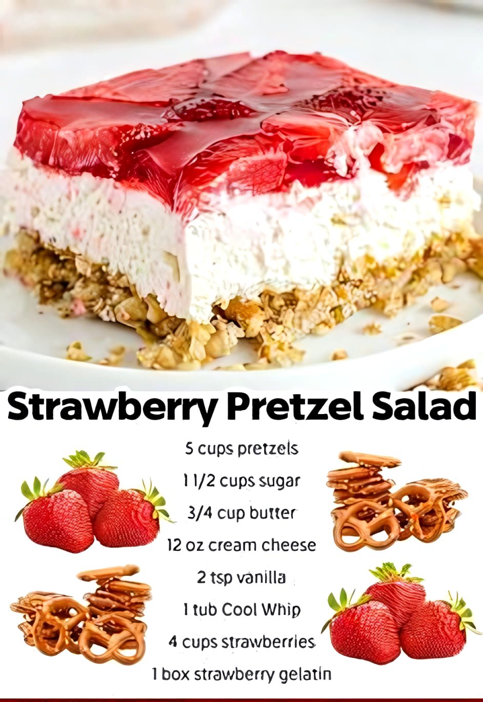 Strawberry Pretzel Salad Recipe