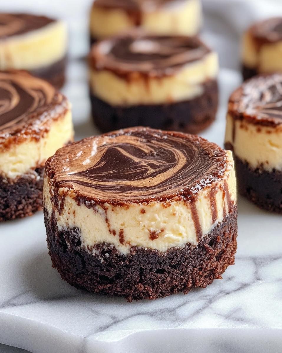 Brownie Bottom Mini Cheesecakes