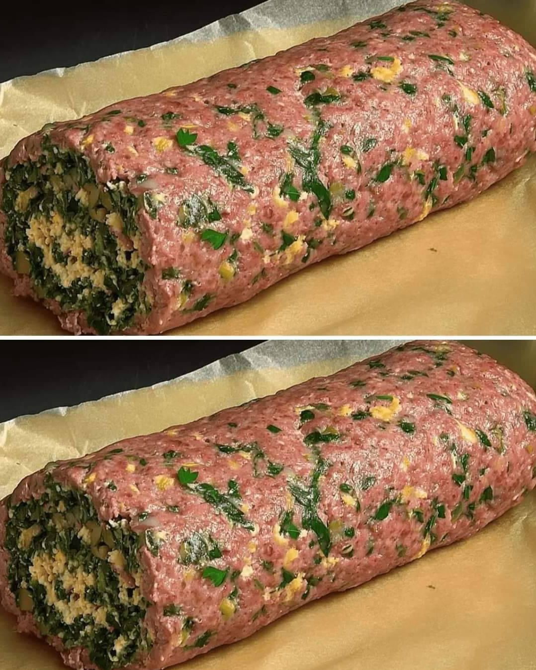 Spinach Stuffed Meatloaf