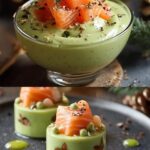 Christmas Mousse with Avocado and Smoked Salmon Recipe