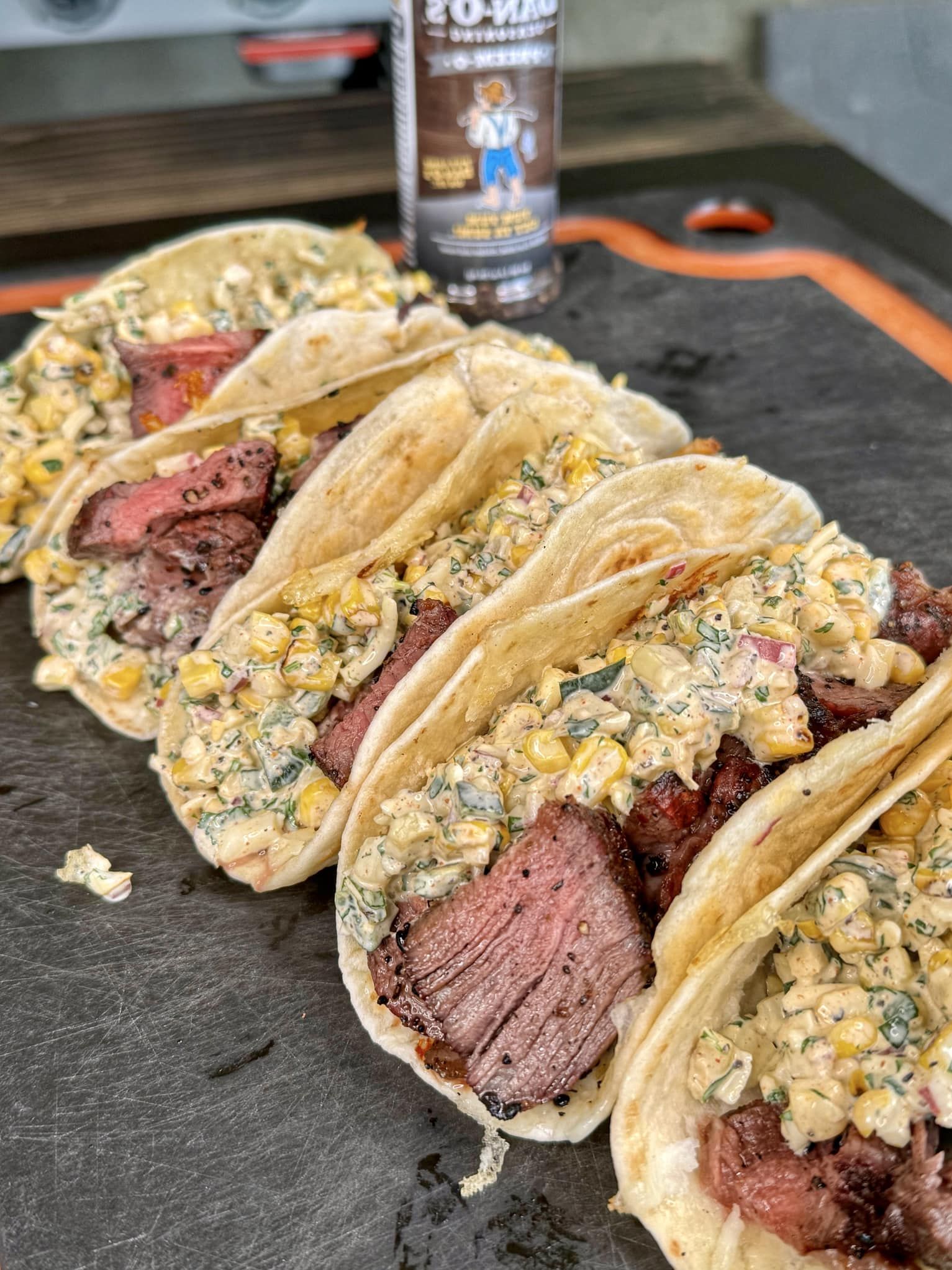 Steak tacos recipe with creamy