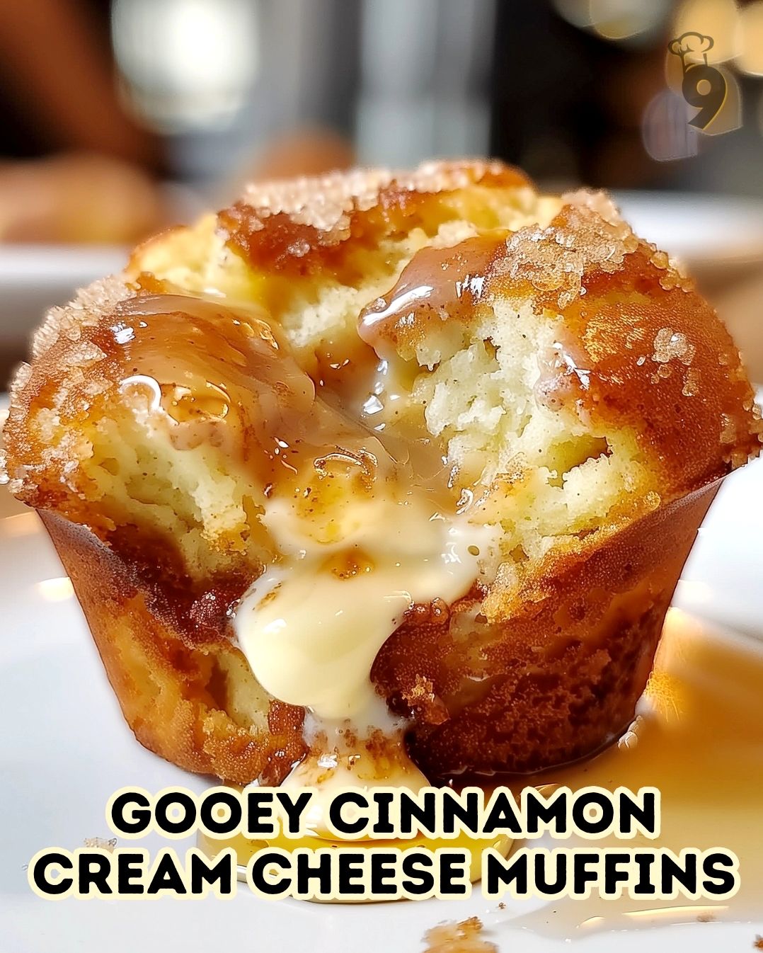 Gooey Cinnamon Cream Cheese Muffins