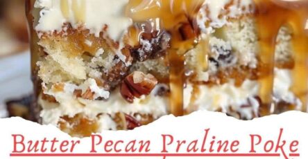 Butter Pecan Praline Poke Cake