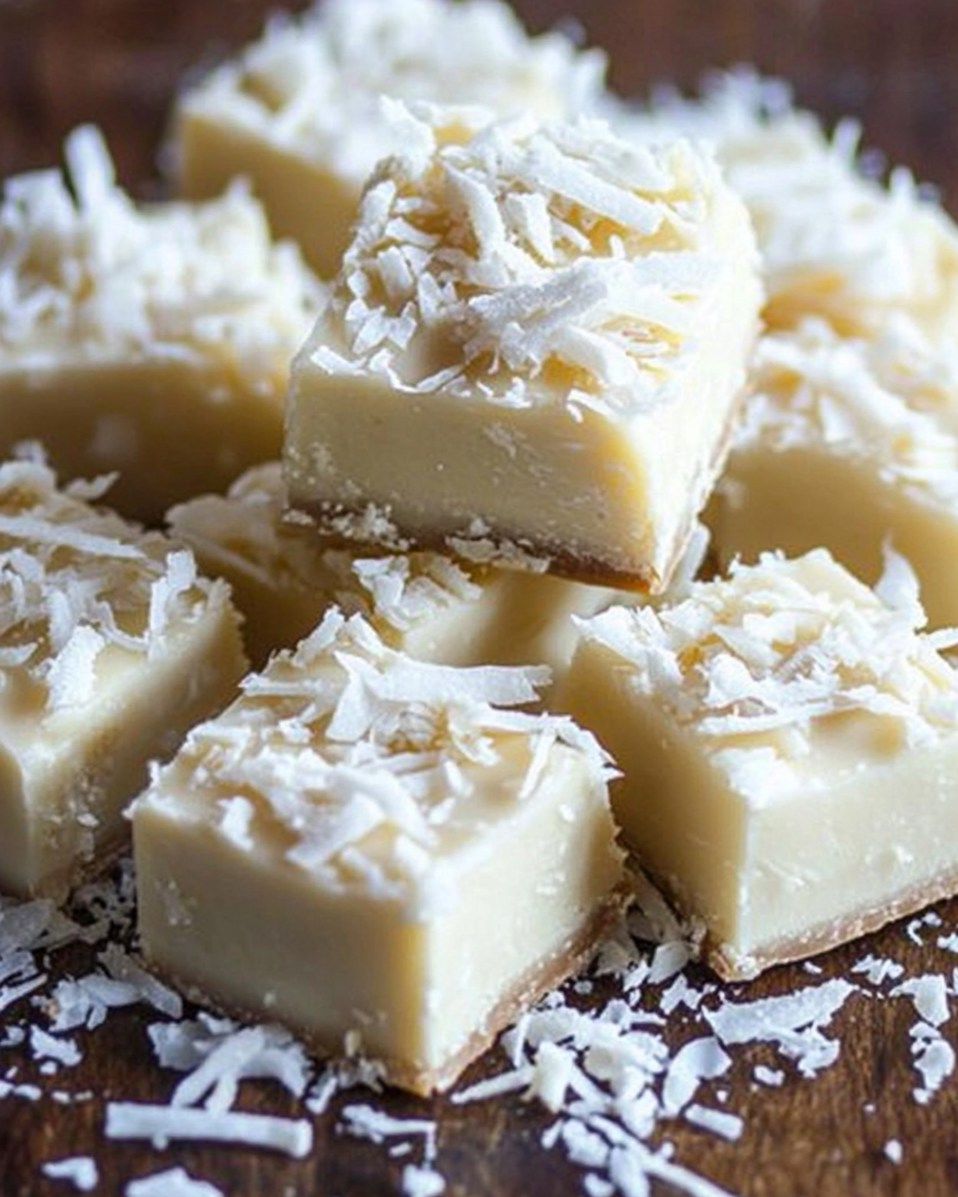 White Chocolate Coconut Fudge