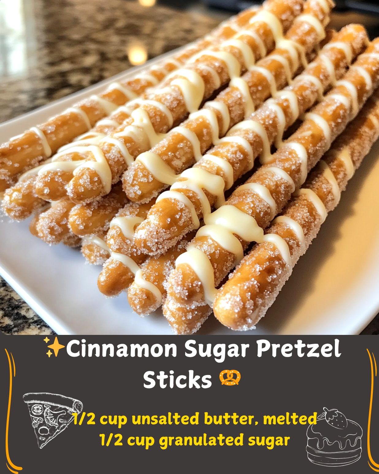 Cinnamon sugar pretzel sticks