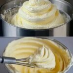 Fluffy whipped buttercream frosting