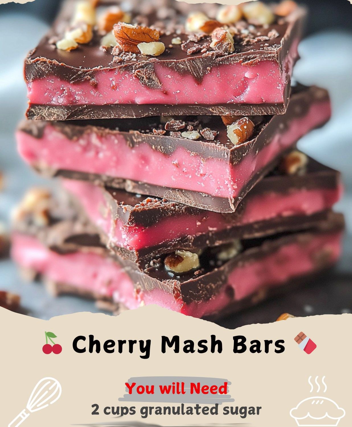 Homemade Cherry Mash Bars