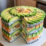 Avocado Sushi Cake