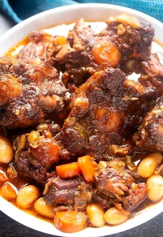 Oxtail Stew with Beans and Carrots Recipe