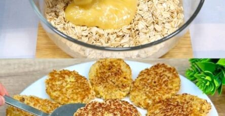 Sugar-Free Apple Banana Oatmeal Pancakes Recipe