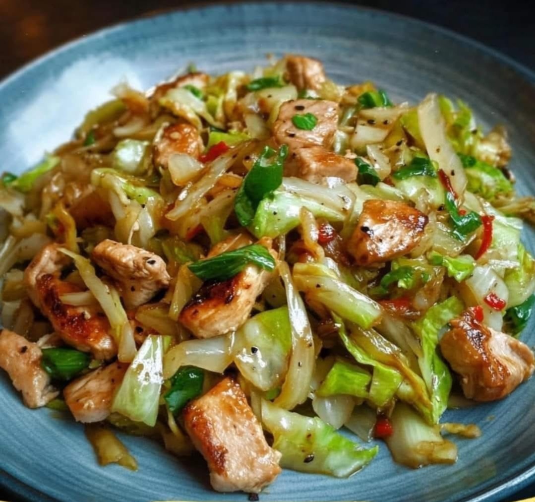 Chinese Chicken Cabbage Stir-Fry