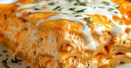 Cheesy Buffalo Chicken Lasagna