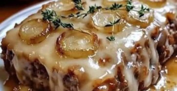 Crockpot French Onion Meatloaf