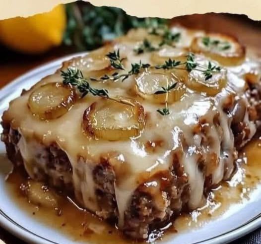 Crockpot French Onion Meatloaf