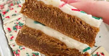 Gingerbread Fudge Bars with Frosting