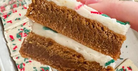 Gingerbread Fudge Bars with Frosting