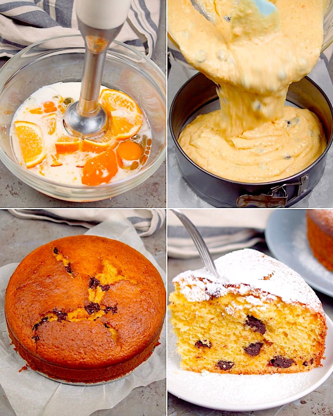 Orange Cake with Chocolate Chips