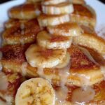 Banana Pancakes with Caramel Syrup