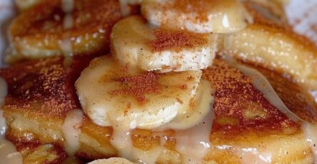 Banana Pancakes with Caramel Syrup